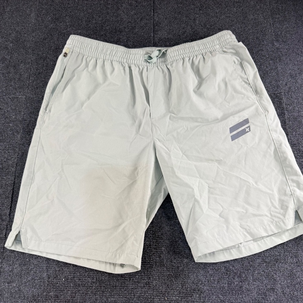 Hurley Mens H2O-Dri Shorts Light Green Elastic Waist Size Large HSP24VMB-11188